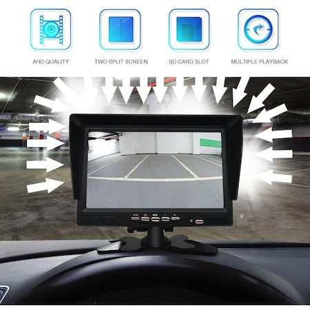 Kit marsarier cu camera AHD si display de 7 inch, camioane, autocare, bus-uri