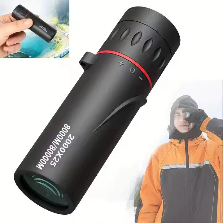 Telescop monocular de buzunar,2000x25, HD, impermeabil, anti-ceata, negru