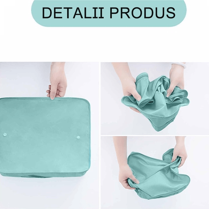 Set 10 organizatoare de bagaje – impermeabile, ușoare, pliante, cu mânere și fermoar dublu