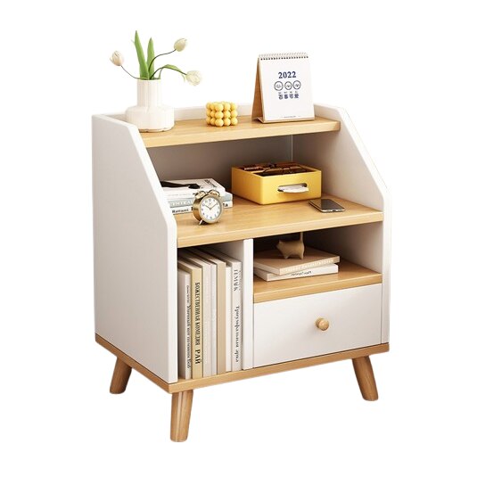 RESIGILAT - Noptiera moderna cu 3 polite si un sertar, 40x30x53cm