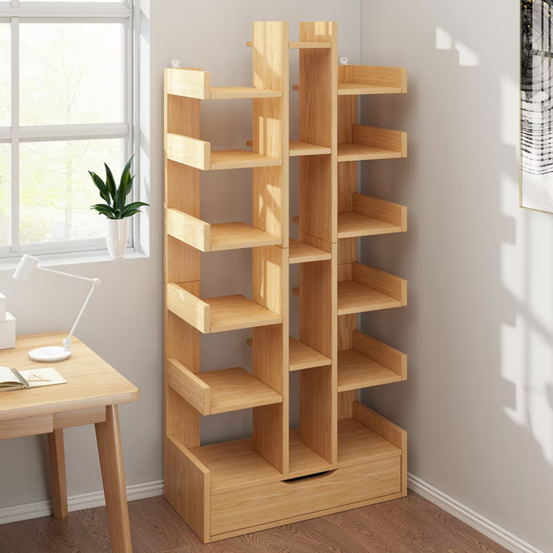 RESIGILAT - Biblioteca Tree of Knowledge cu 18 rafturi si sertar, 51x18x168cm