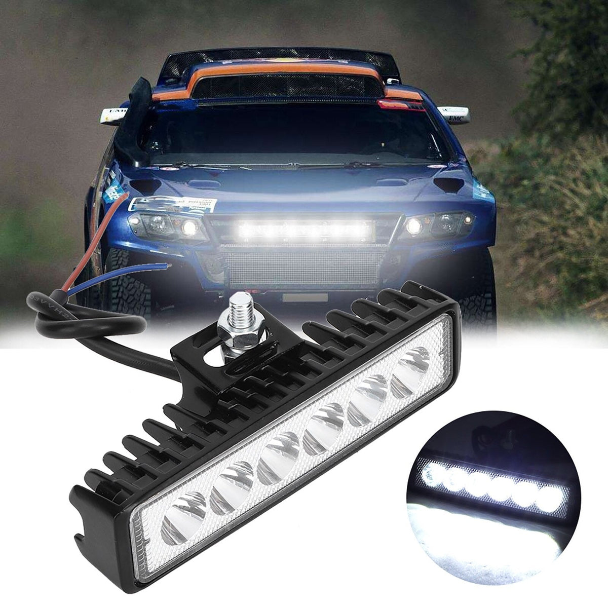 Proiector LED auto 18W, 6 LED-uri, 1200 lumeni, IP67, 12V