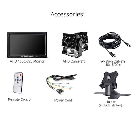 Kit marsarier cu camera AHD si display de 7 inch, camioane, autocare, bus-uri