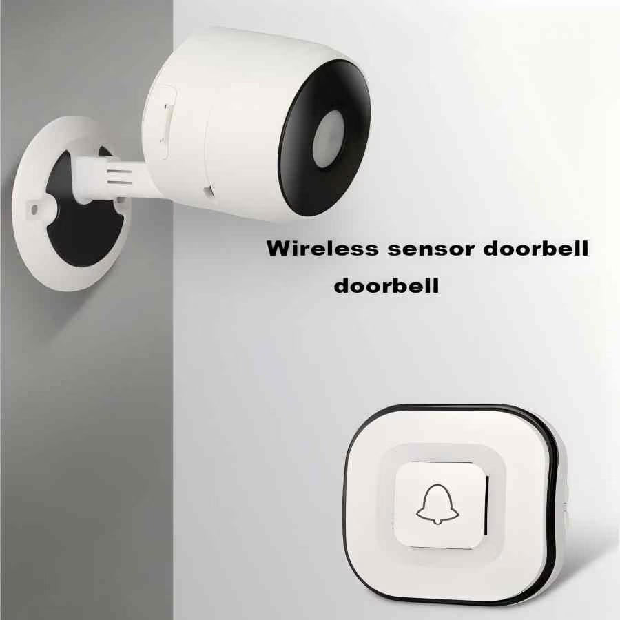 Alarma cu senzor de miscare si sonerie fara fir pentru intrare/iesire, detectie 12 m, volum 110 dB