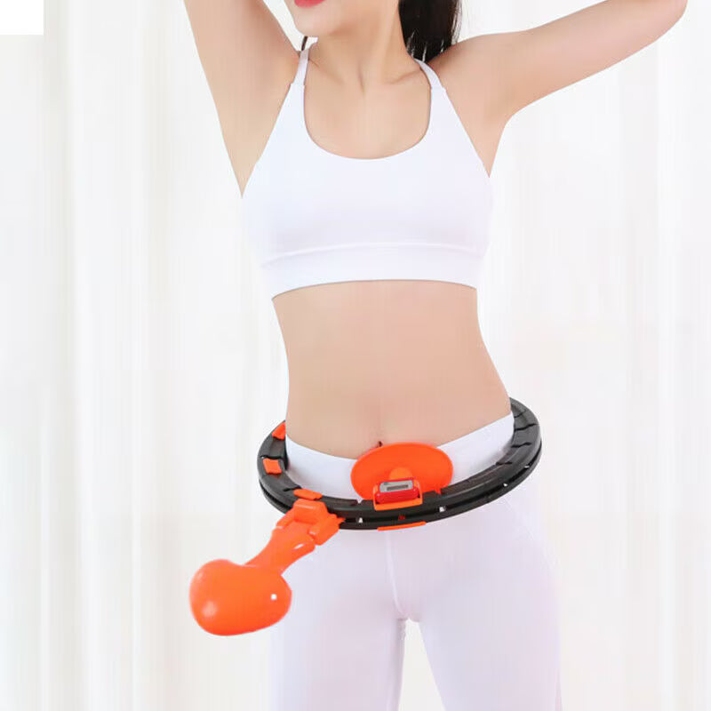 Cerc de Antrenament Fitness pentru Tonifiere Corporala, circumferinta reglabila si functie de masurare a rotatiilor