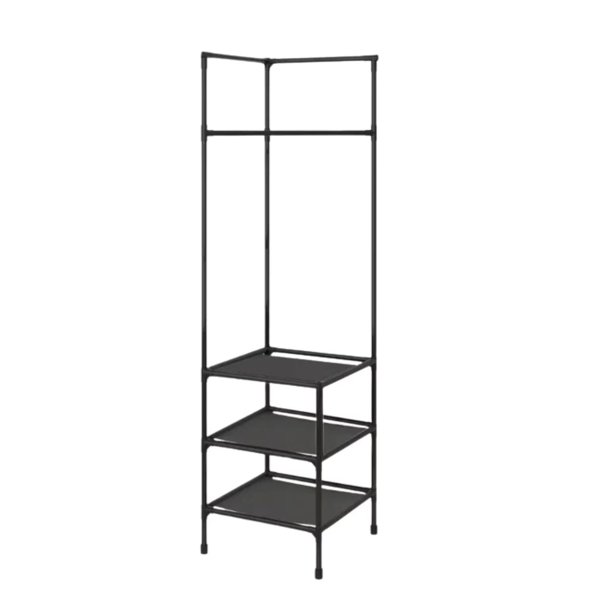 Cuier haine metalic pentru coltul camerei, 3 rafturi 180 x 44 x 44 cm