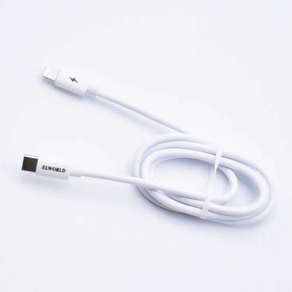 Cablu de date si incarcare USB Type-C la USB Type-C 18W alb