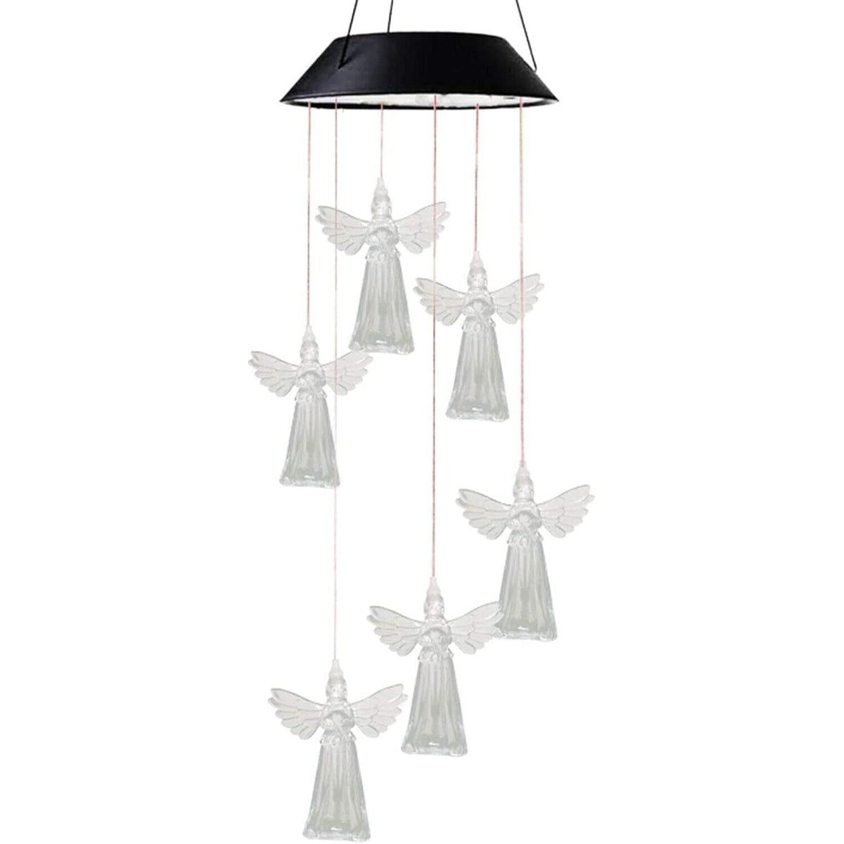 Ghirlanda solara decorativa ingerasi cu lumini LED multicolore si senzor de lumina IP55