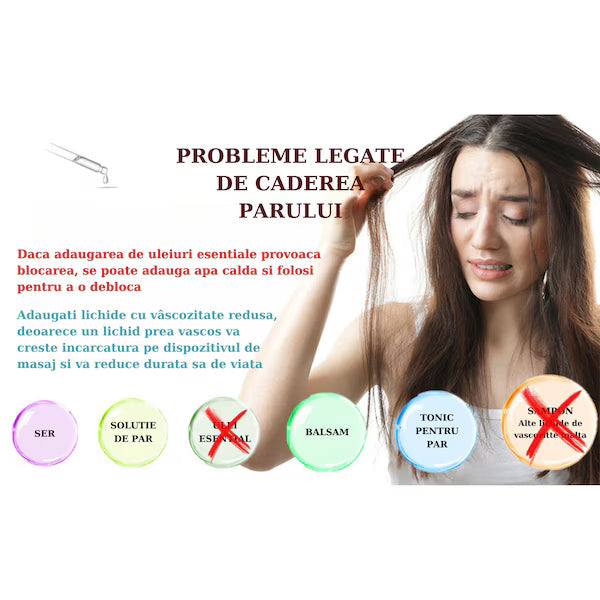 Perie termica inteligenta cu ionizare si lumina infrarosie, 46 puncte de masaj prin 3 trepte vibratii