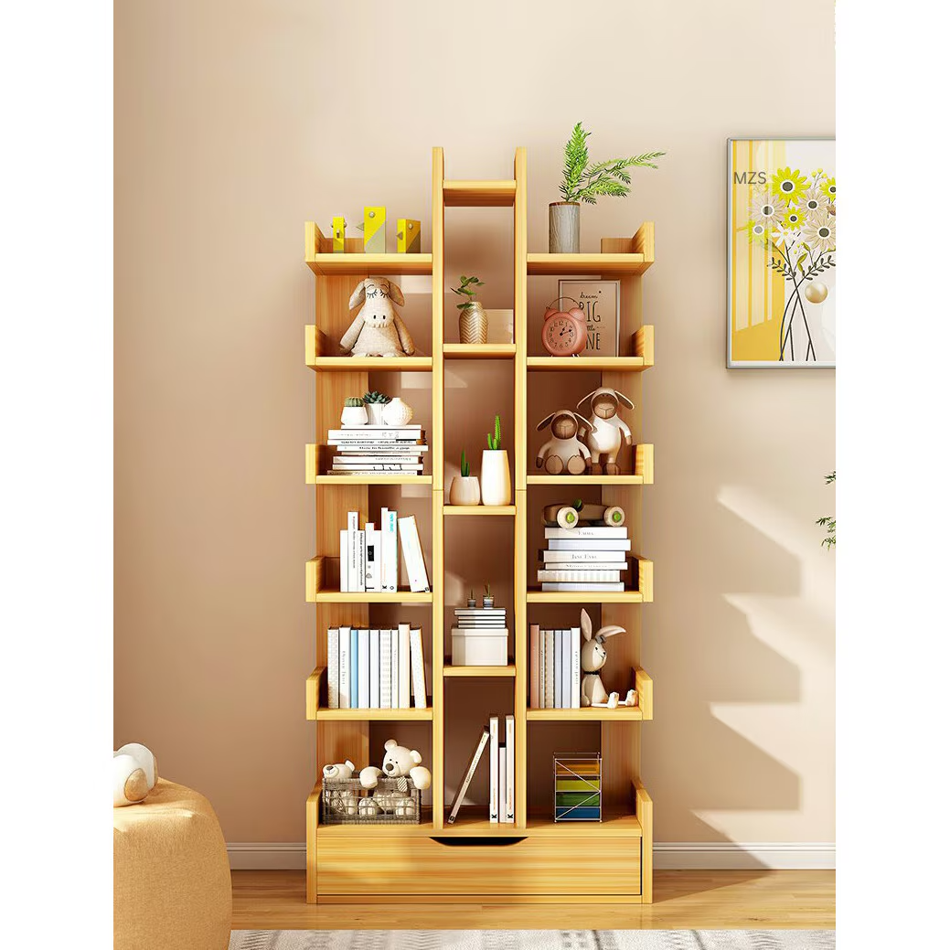 RESIGILAT - Biblioteca Tree of Knowledge cu 18 rafturi si sertar, 51x18x168cm