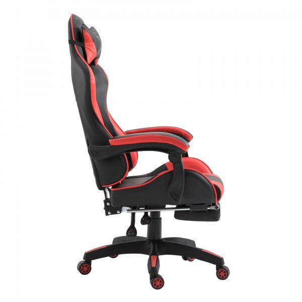 RESIGILAT - Scaun Gaming Racing SpeedX GT, Piele Ecologică, Recliner, Perne Ergonomice și Suport pentru Picioare