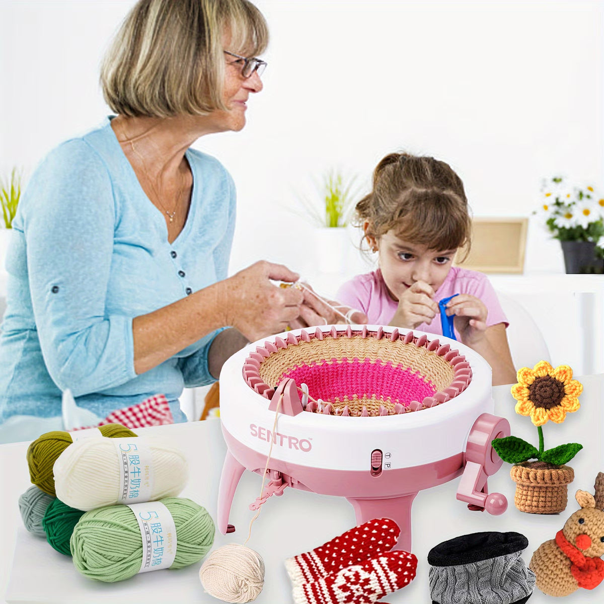Masina de tricotat automata cu 40 de ace + accesorii