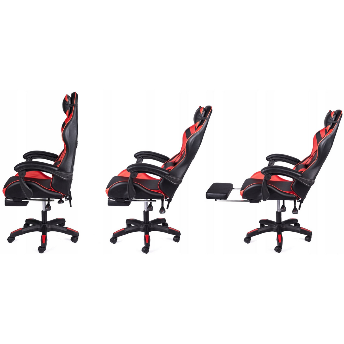 RESIGILAT - Scaun Gaming Racing SpeedX GT, Piele Ecologică, Recliner, Perne Ergonomice și Suport pentru Picioare
