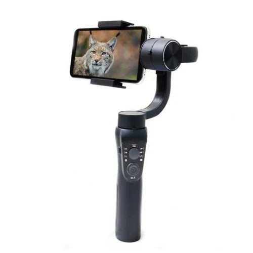 Sistem de stabilizare GIMBAL S5B cu face tracking, rotativ, 3 axe, Bluetooth, 4000 mAh, Negru
