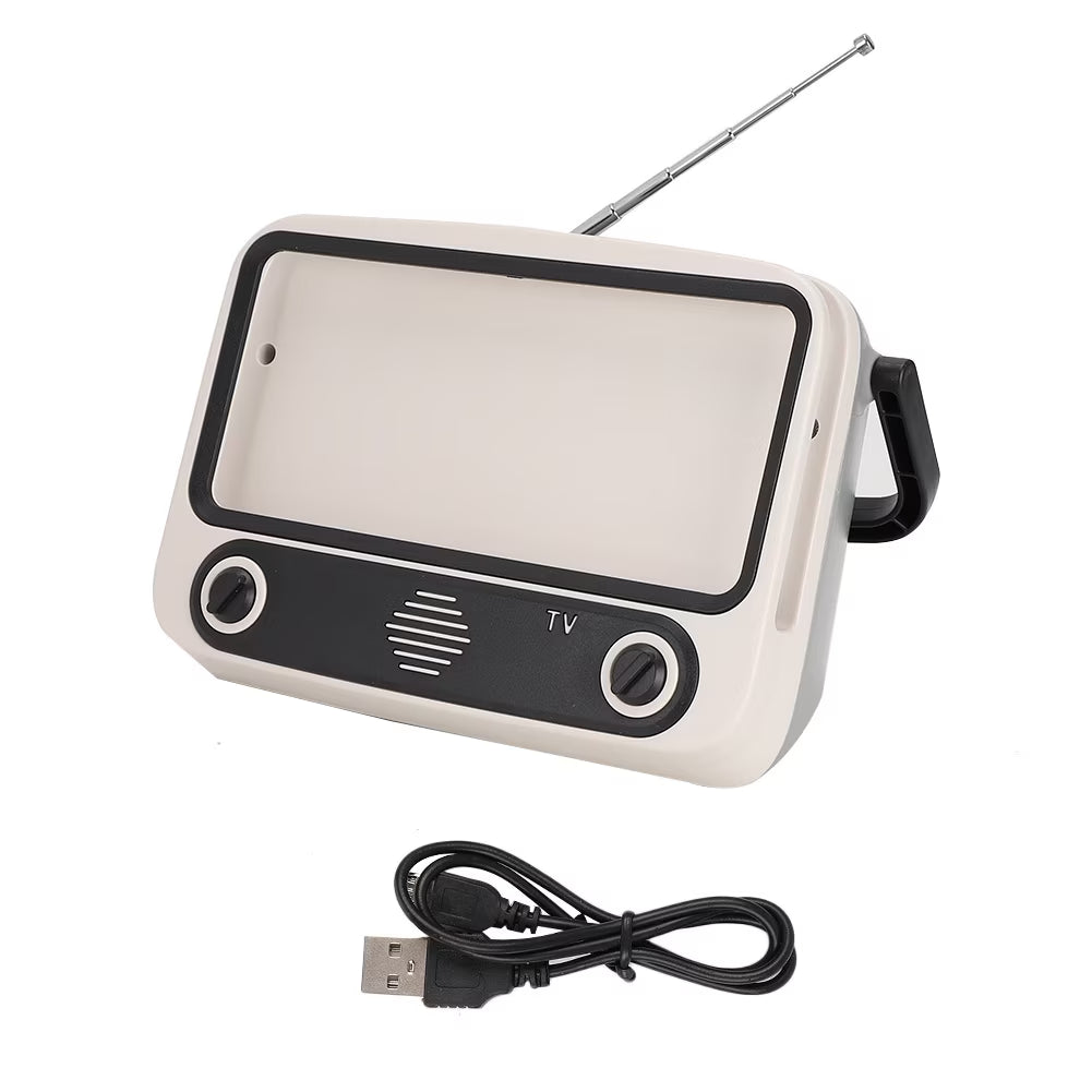 Suport telefon tip TV, difuzor Bluetooth 5W, radio FM, 19 x 9 x 13 cm