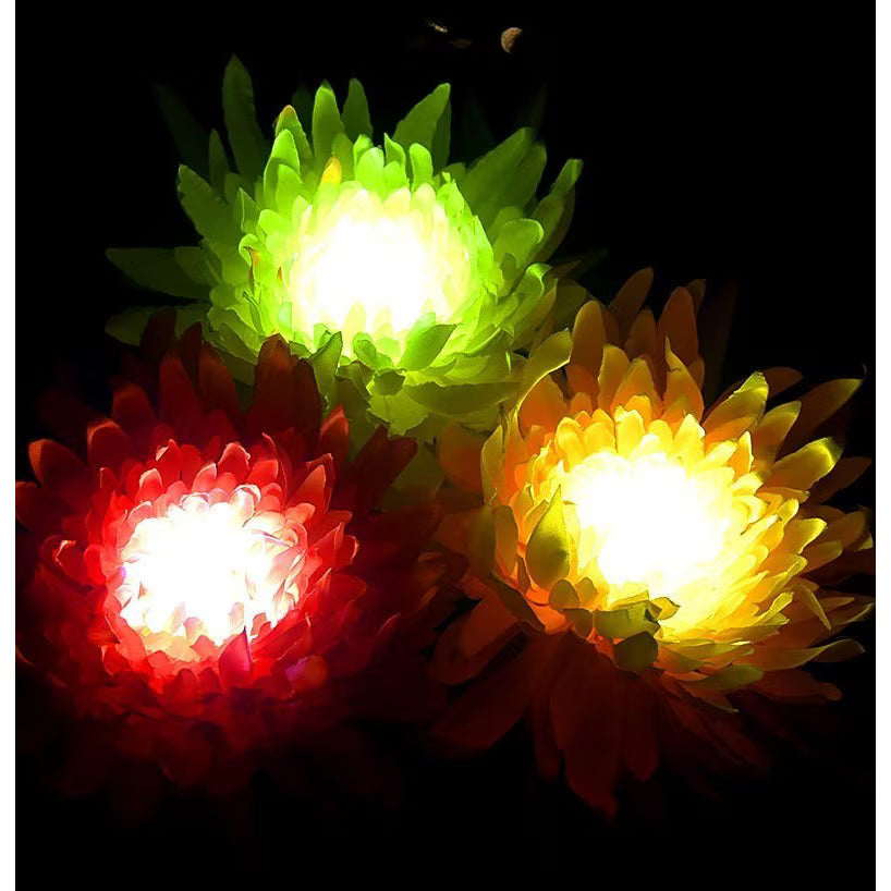 Set 2 lampi solare model Crizantema 80 cm pentru gradina iluminare decorativa exterior