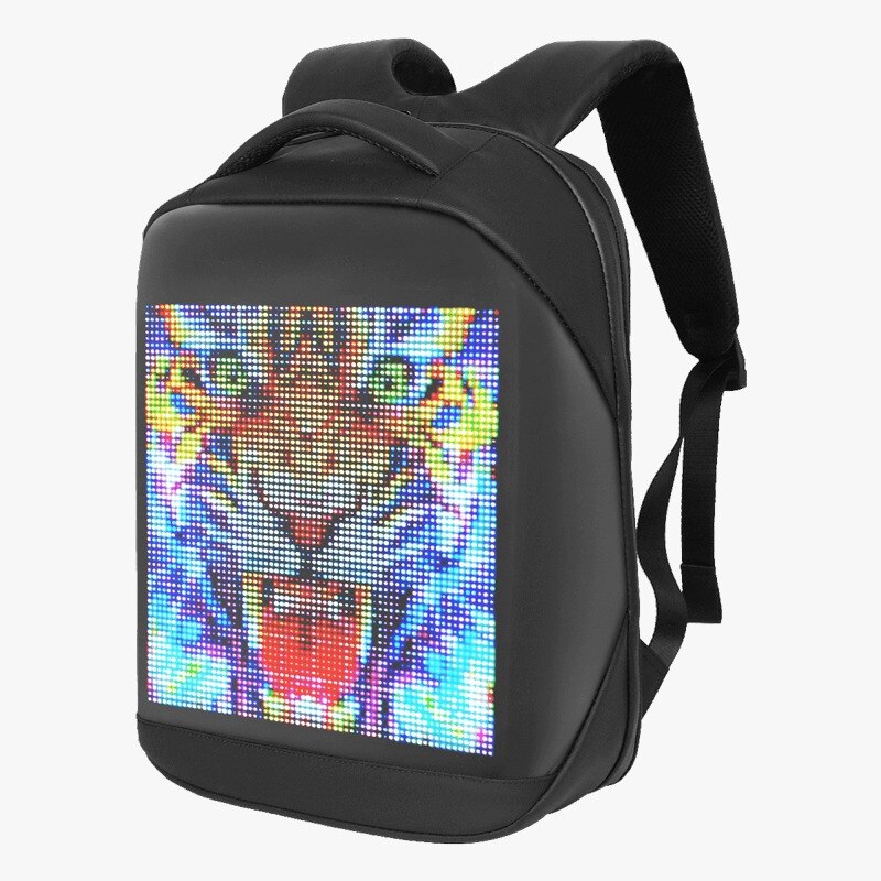 Ghiozdan Smart/Inteligent pentru copii cu ecran LED, conexiune prin Bluetooh la aplicatia mobila, 26 × 11 × 30 cm