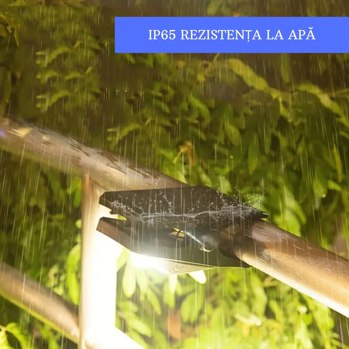 Lampa LED Solara cu senzor de miscare si clip de prindere, Iluminarea utomata, USB Type-C, IP65