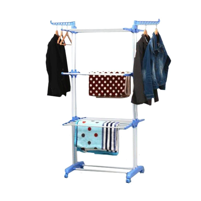 RESIGILAT - Uscator vertical, mobil si pliabil pentru rufe cu suport umerase, inaltime 173cm