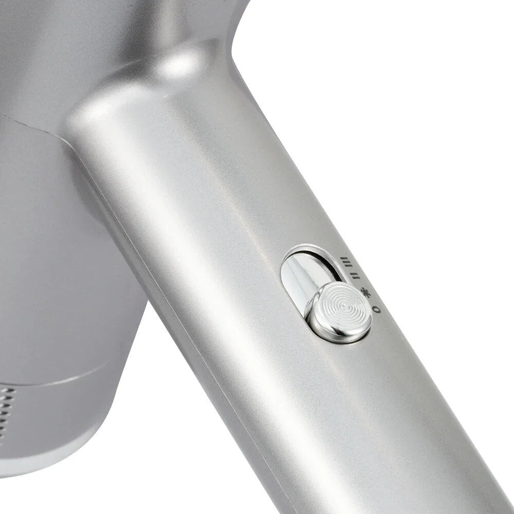 Uscator de par cu ioni negativi, RAF R474, 1600W, 2 viteze, buton de aer rece, 1 cap magnetic inclus, argintiu