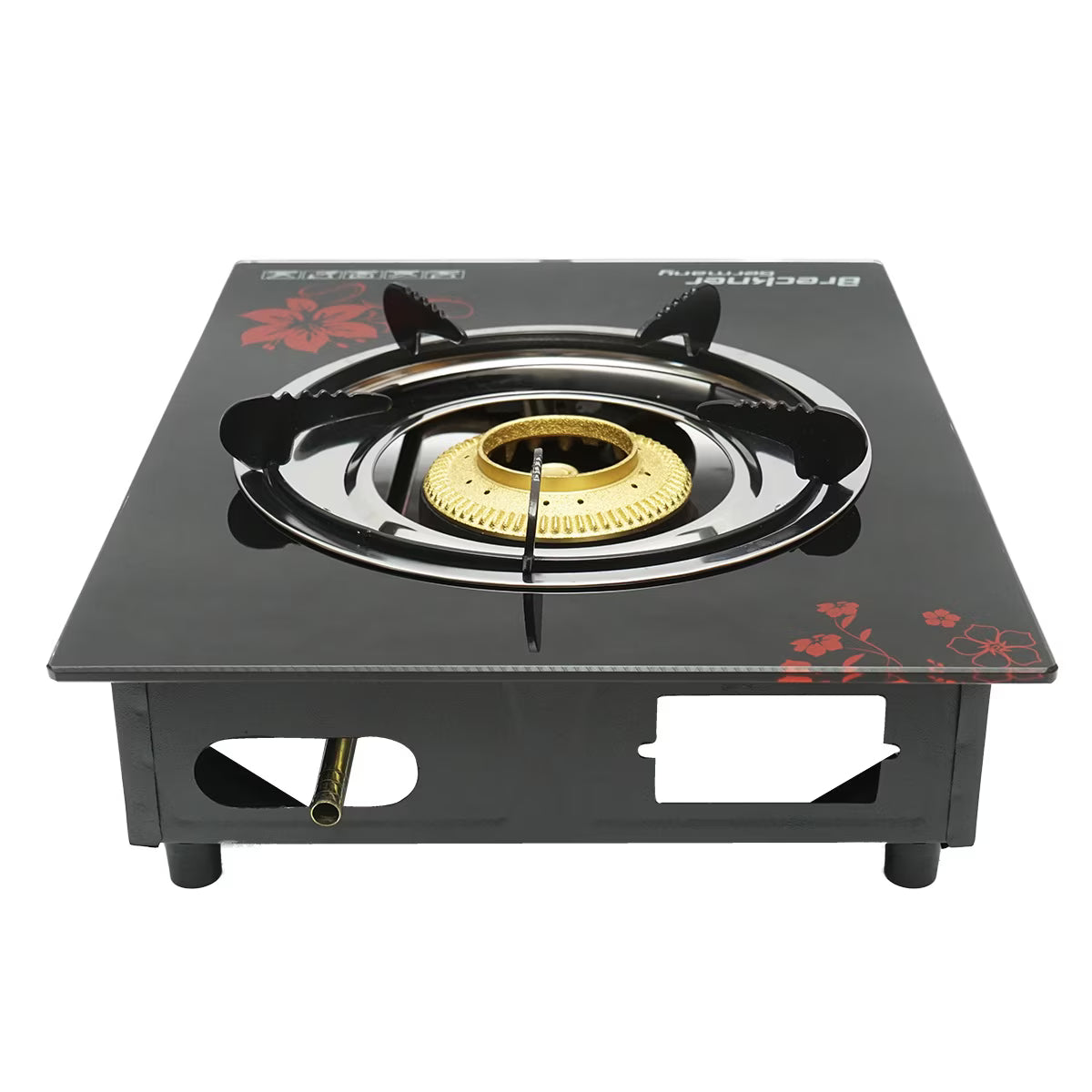 Aragaz din sticla securizata, 1 ochi din fonta, aprindere pe quartz, negru