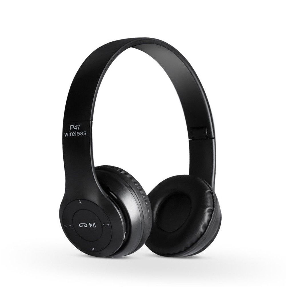 Casti Bluetooth Wireless Over Ear Pliabile Sport Cu Microfon Incorporat P47, negru