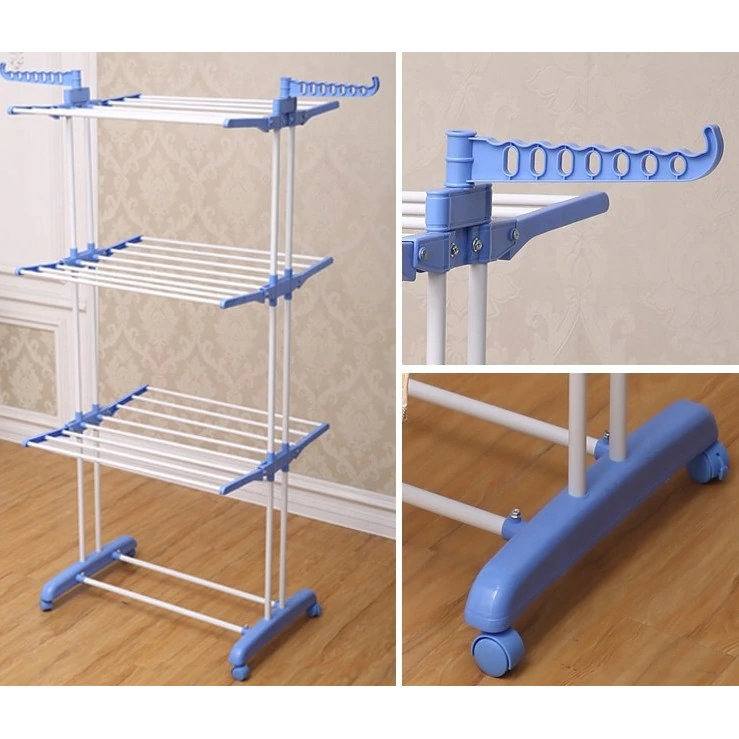 RESIGILAT - Uscator vertical, mobil si pliabil pentru rufe cu suport umerase, inaltime 173cm