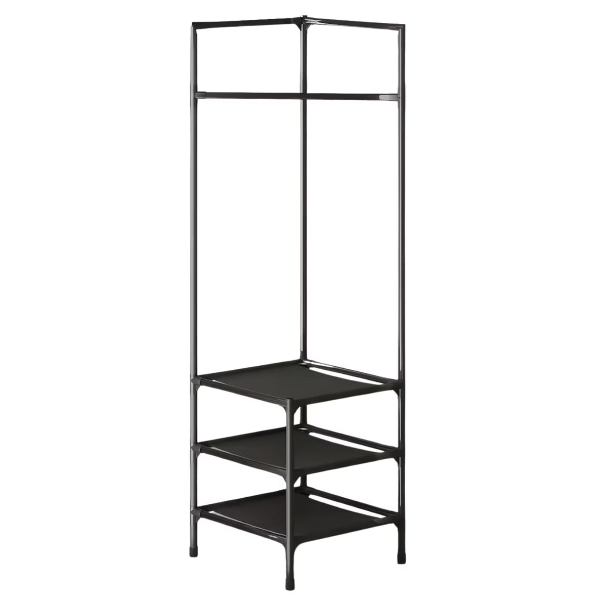 Cuier haine metalic pentru coltul camerei, 3 rafturi 180 x 44 x 44 cm