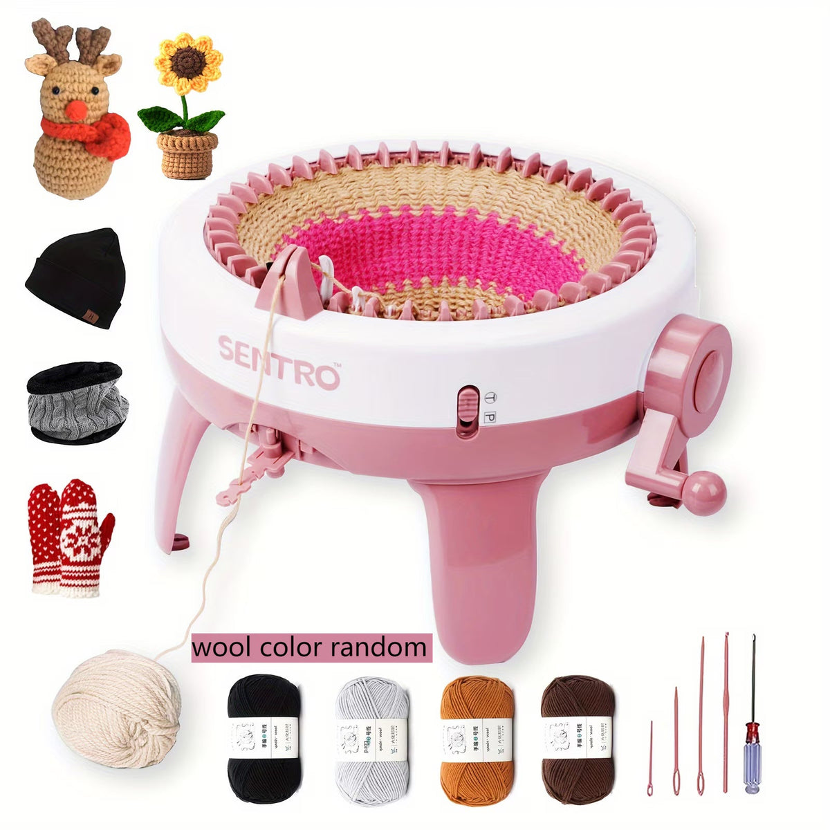 Masina de tricotat automata cu 40 de ace + accesorii