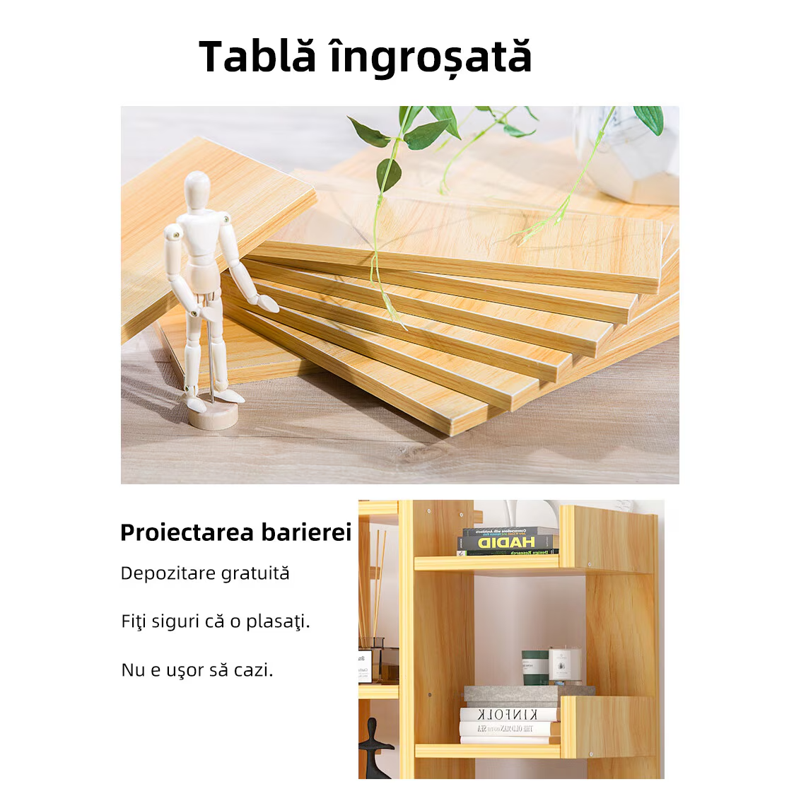 RESIGILAT - Biblioteca Tree of Knowledge cu 18 rafturi si sertar, 51x18x168cm