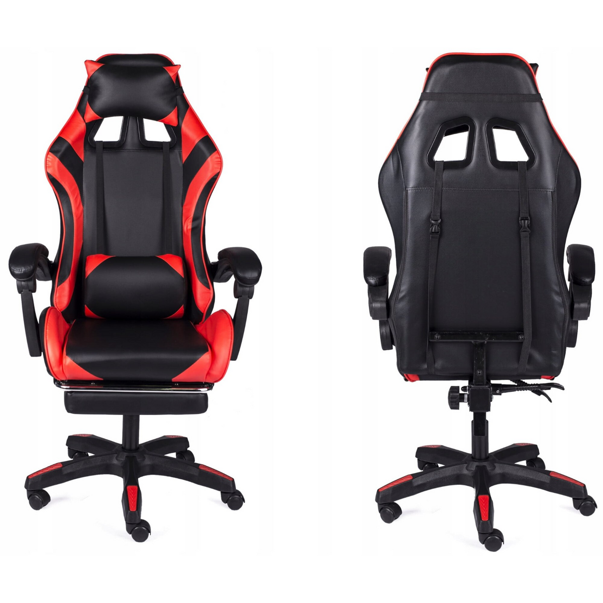 RESIGILAT - Scaun Gaming Racing SpeedX GT, Piele Ecologică, Recliner, Perne Ergonomice și Suport pentru Picioare