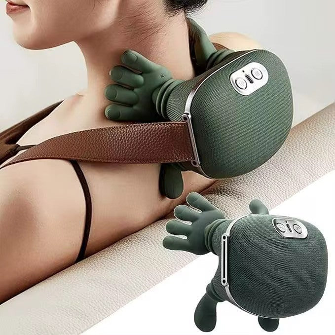 Aparat Masaj Cervical Multifunctional, 4D, 3 Intensitati, 2 Trepte Caldura 40/45°C, Wireless, Autonomie 70 min