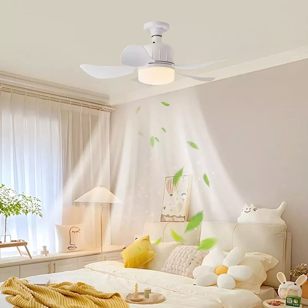 Ventilator de tavan cu LED, 40W, control de la distanta, 52cm x 20cm, alb