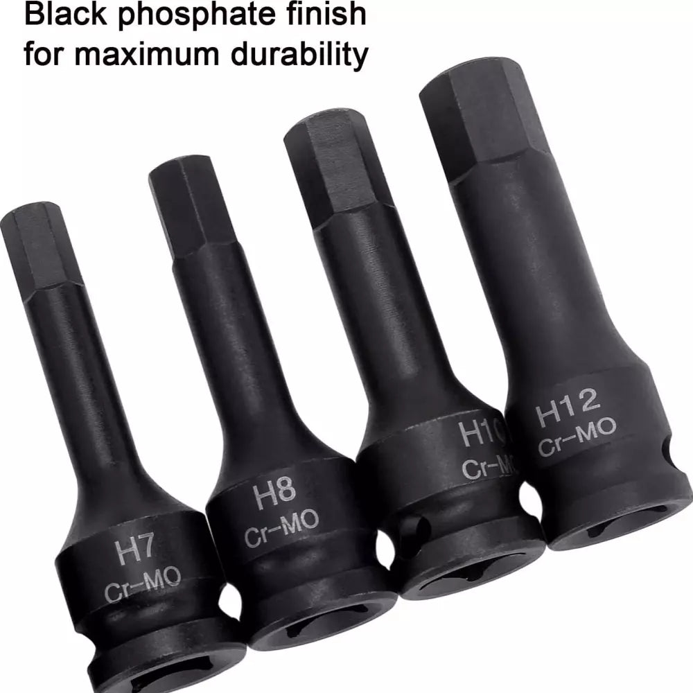 Set biti de impact Torx T20-T60, antrenare 1/2&quot;, 7 piese