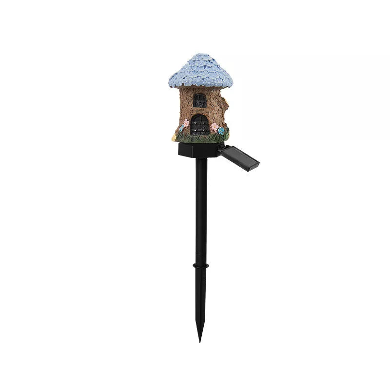 Lampa decorativa de gradina cu încarcare solara, model casuta din povesti
