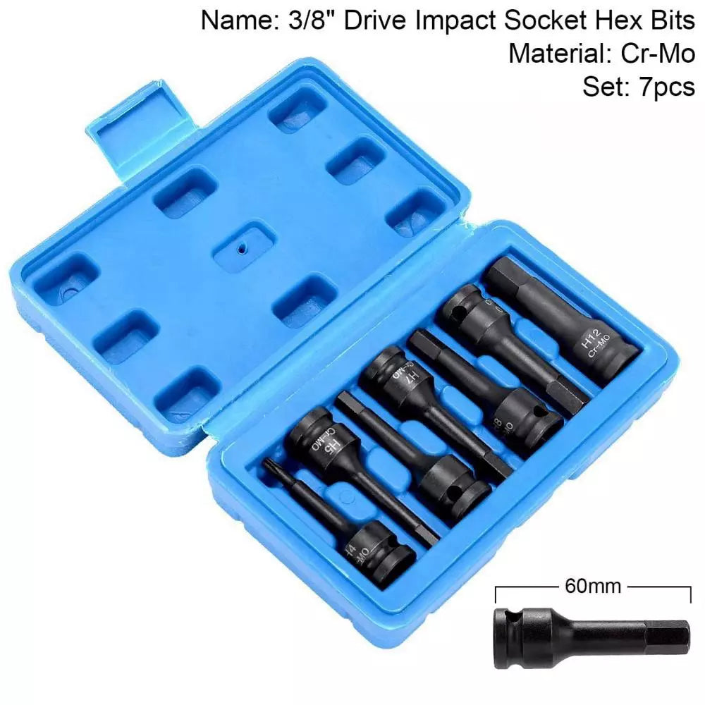 Set biti de impact Torx T20-T60, antrenare 1/2&quot;, 7 piese