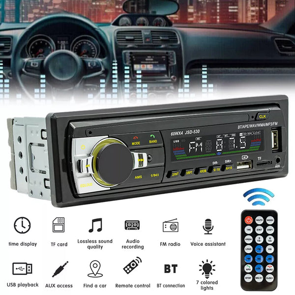 Radio Auto Digital Stereo cu Bluetooth și MP3, telecomanda, JSD-530
