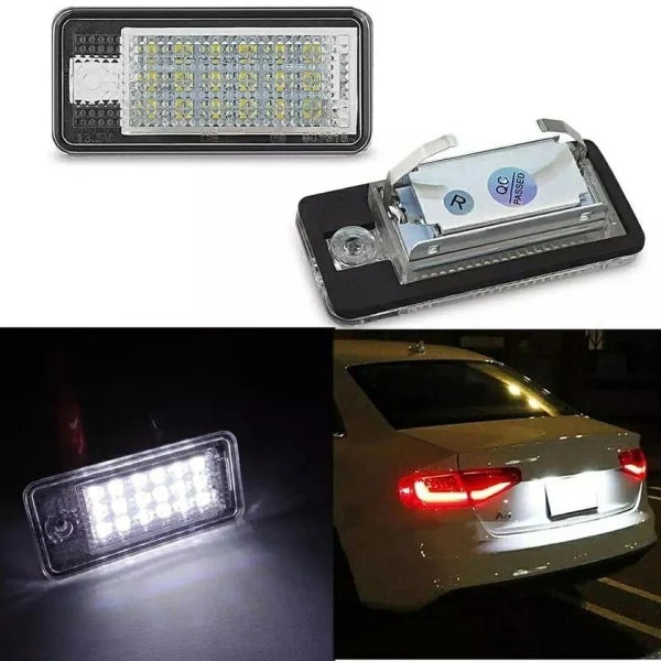 Set 2 lampi LED numar Audi A3 A4 B6 B7 A5 A6 A8 Q7, Canbus, Plug & Play, fara eroare