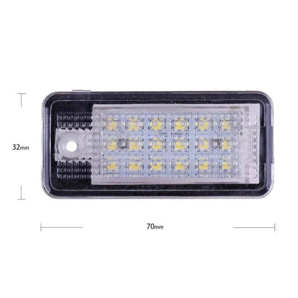 Set 2 lampi LED numar Audi A3 A4 B6 B7 A5 A6 A8 Q7, Canbus, Plug & Play, fara eroare