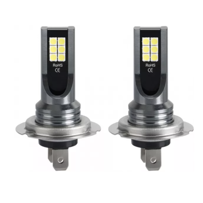 Set 2 becuri auto LED H7 – 12 LED-uri SMD, 120W, lumina alba 6000K