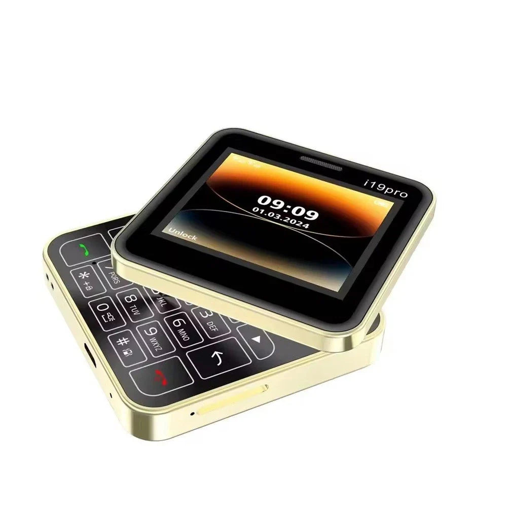 Telefon Mini i19 Pro Slide Button – 2.4&quot;, Dual SIM, 2G GSM, camera, FM, Bluetooth, butoane, deblocat