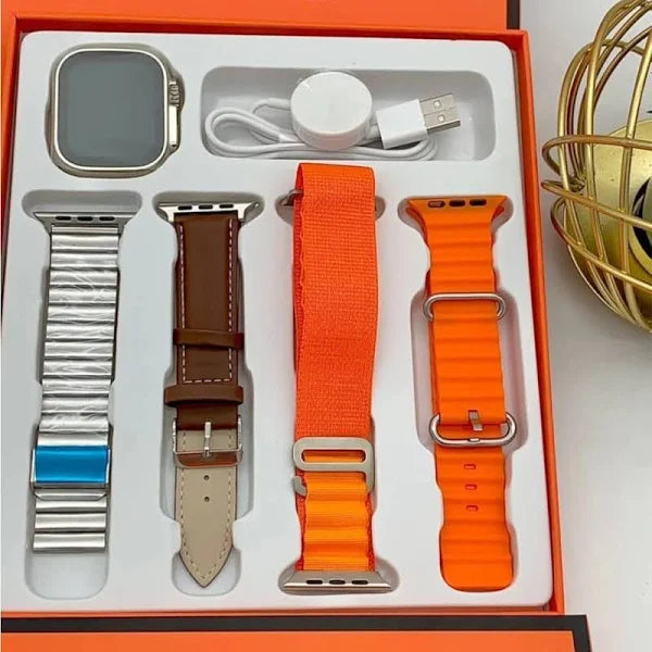Ceas Smartwatch Z69 Ultra Watch, ecran 2.0&quot;, 2 curele, incarcare wireless