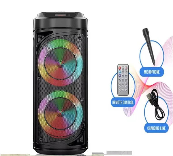 RESIGILAT - Boxa portabila Wireless ZQS 6212 30W LED, telecomanda, microfon