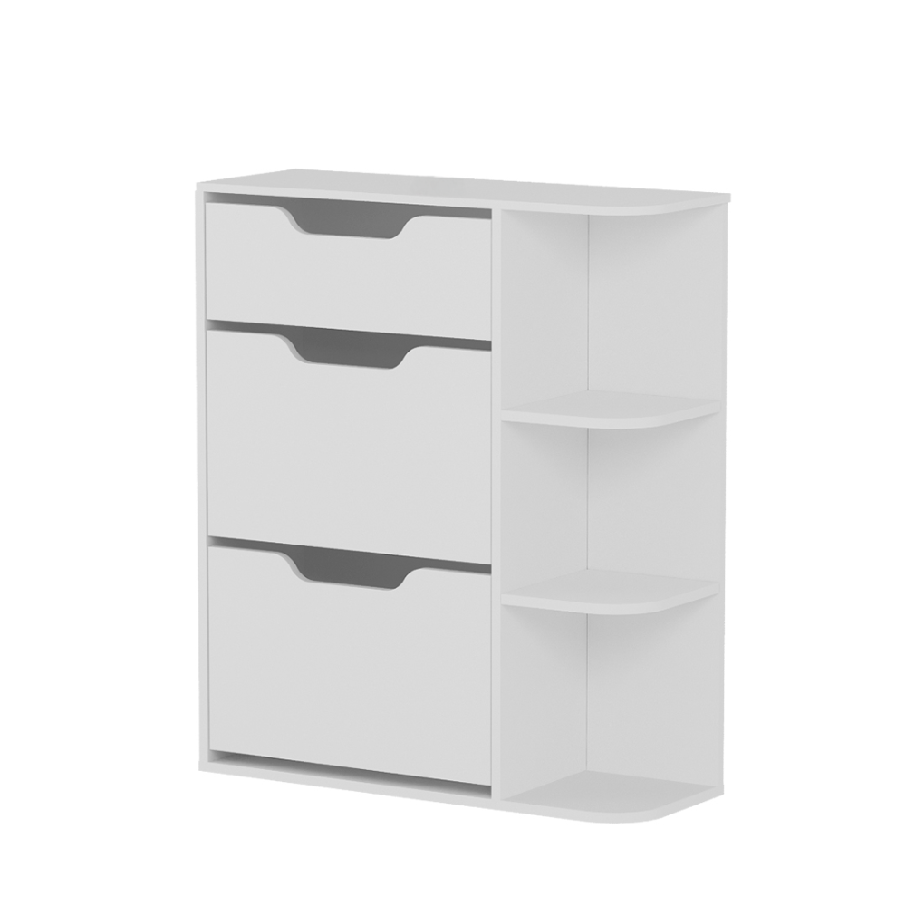 Pantofar cu usi rabatabile si sertar, 2 compartimente, 90,1 x 32,1 x 106,4 cm