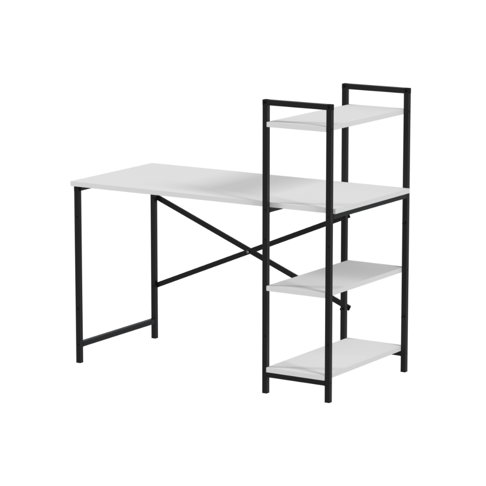 Birou  din PAL cu rafturi laterale, structura metalica, 119 x 55,6 x 110,3 cm
