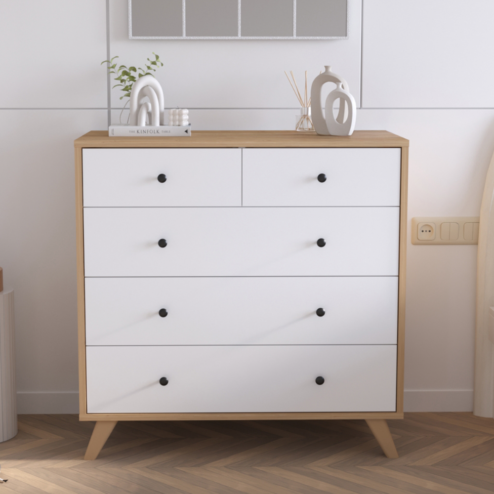 Comoda cu 5 sertare, 90 x 44,2 x 89,7 cm