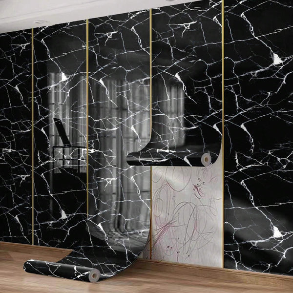 Rola Tapet 3D Autoadeziv, model imitatie marmura 3D, 40x300 cm, rezistent la apa