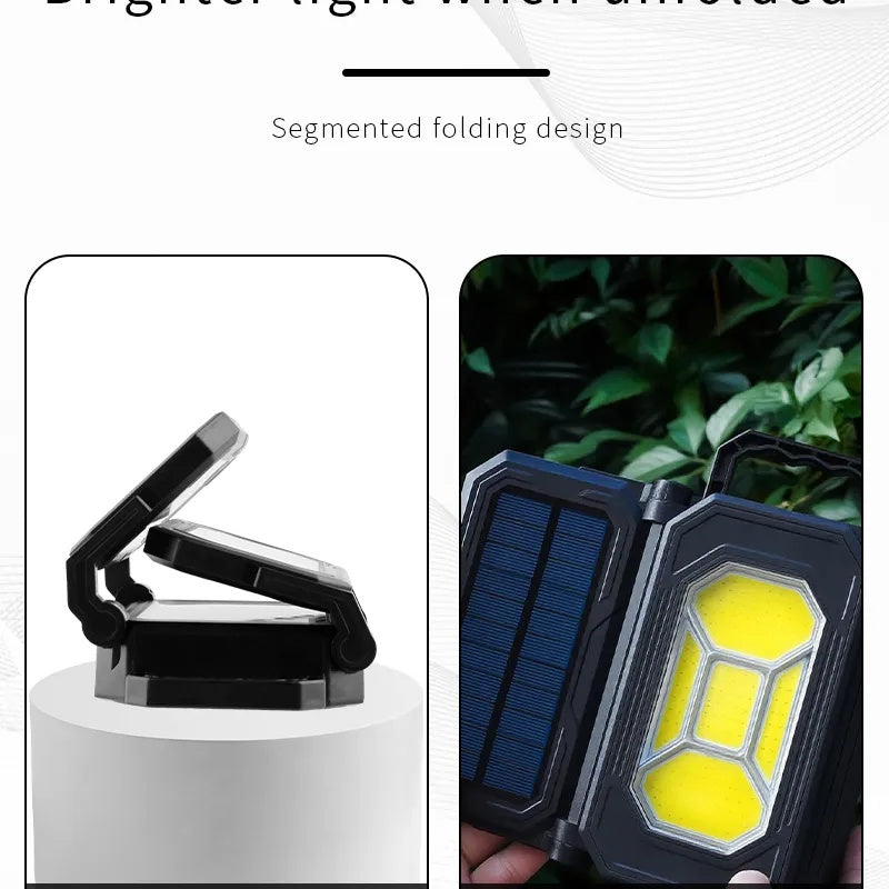 Lampa solara pliabila 3 panouri cu trepied reglabil 84cm si incarcare Type-C