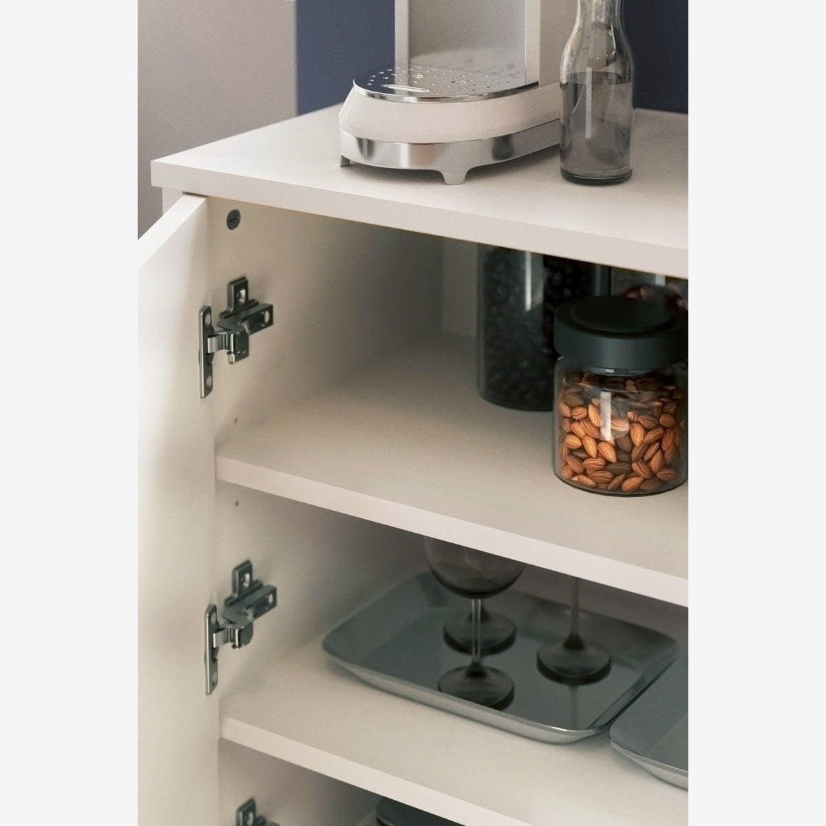 Dulap multifunctional Tetra cu 4 usi, 90 x 35 x 90 cm