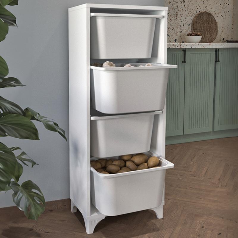 Organizator de depozitare cu 4 cosuri 45.3 x 29.7 x 116.3 cm